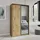 masseno Schwebetürenschrank TAVI 120 x 205 x 60 cm Eiche Artisan