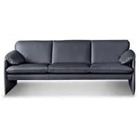 leolux Sofa Bora Niedrig Leder Schwarz