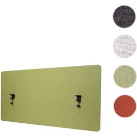 Mendler Akustik-Tischtrennwand HWC-G75, Büro-Sichtschutz Schreibtisch Pinnwand, doppelwandig Stoff/Textil ~ 60x120cm grün