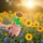 Animigos Funky Friends Kawaii Sonnenblume 30 cm Gelb