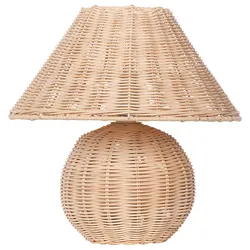 Tischlampe Rattan naturfarben 31 cm Kegelform CINDER