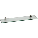 ib style Wandregal Glasregal 10mm klar 40 x 15 cm + Clip ECO, Glasboden aus ESG-Sicherheitsglas - Wandregal beige