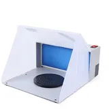 Acesunny Airbrush Abluftventilator Filter Spray Booth Licht Farbnebel Absaugung Tragbar Airbrush Kabine Mini Absauganlage Spritzkabine Lackierkabine Sprühbox