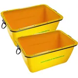 2x Mörtelkasten 110x67x49 cm, 200 Liter - Mörtelwanne, Mörtelkübel, Baukübel, Zementwanne, kranbar, robust und strapazierfähig, ideal für schwere Baustellenarbeiten und Transport von Mörtel und Zement