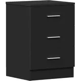 vidaXL Nachtschrank 38 x 35 x 56 cm Schwarz