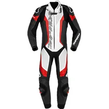 Spidi Laser Pro 1-Teiler Perforierte Motorrad Lederkombi, schwarz-rot, Größe 48