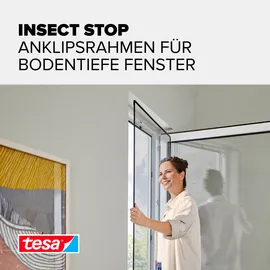 Tesa Fliegengitter Insect Stop Clip On 120 x 240 cm Anthrazit
