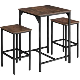 Tectake tectake® Barset, Inverness Industrial Style, mit höhenverstellbaren Kunststofffüßen