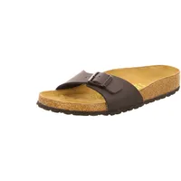 BIRKENSTOCK Unisex Madrid Birko-flor Pantoletten, Schwarz (SCHWARZ), 46 EU - 46 EU Schmal