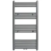 vidaXL Heizkörper Handtuchheizkörper Warmwasser Gerade 600 x 1160 mm grau