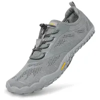 SAGUARO Barfuss Schuhe Damen Barfußschuhe Herren Zehenschuhe rutschfest Atmungsaktive Barefoot Shoes Indoor & Outdoor Barfussschuhe mit Breiter Zehenbox & Zero Drop Solhe, Grau, 40 EU - 40 EU