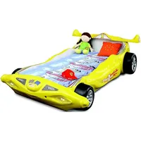 JVmoebel Autobett Rennwagen Kinderbett inklusive Matratze für das Kinderzimmer, Made in Europa gelb
