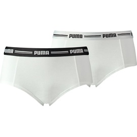 Puma Damen Mini Shorts - Iconic, Soft Cotton Modal Stretch, Vorteilspack Weiß M