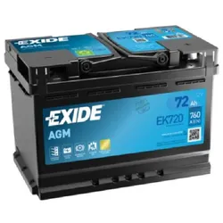 Exide EK720 Start-Stop AGM 12V 72Ah 760A Autobatterie