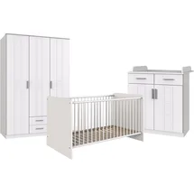 WIMEX Babyzimmer-Komplettset "Borkum", weiß, B/H: 70cm x 140cm, Holzwerkstoff, Spanplatte, Schlafzimmermöbel-Sets