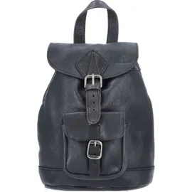 The Skandinavian Brand Mini Leder Rucksack schwarz