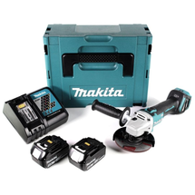 Makita DGA511RTJ inkl. 2 x 5,0 Ah + Makpac Gr. 3