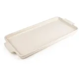 Peugeot - Rechteckige Servierplatte aus Keramik - 40 cm x 16 cm x 2,5 cm - 10 Jahre Garantie - Ecru