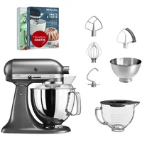 KitchenAid Artisan 5KSM175 Liebesapfel Rot Glasset mit Glasschüssel