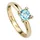 Jobo Goldring, 333 Gold mit Blautopas gelb|goldfarben 52