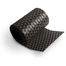 zaun|zu® Sichtschutz Rattan Einzelstreifen für Doppelstabmatten Dunkelbraun 2,55m