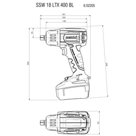 Metabo SSW 18 LTX 400 BL 602205500