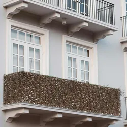 Mendler Balkonsichtschutz N77, Sichtschutz Windschutz Verkleidung für Balkon Terrasse Zaun ~ 500x100cm Ahorn braun