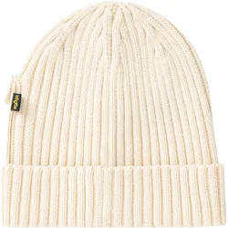 Skimütze ALPHA INDUSTRIES "Alpha Industries Accessoires - Headwear Utility Beanie", Damen, Gr. onesize, weiß (jet stream weiß), Obermaterial: 100% Acryl, Mützen
