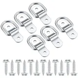 luxuskollektion D-Ring Zurrösen 6 Stück Edelstahl