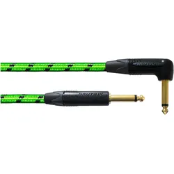 Cordial Instrumentenkabel Blacklight Ed. 3PR-G 3,0 m NEUTRIK Klinke mono - Winke... - Instrumentenkabel