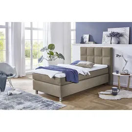 Westfalia Schlafkomfort Boxspringbett 115 x 210 cm Beige/Braun