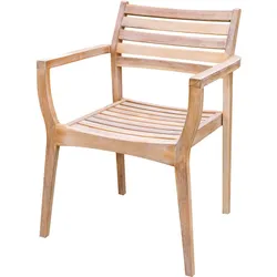 OUTFLEXX Armlehnensessel, natur/beige, Akazie, 60 x 55 x 84 cm, stapelbar