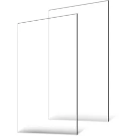 Vevor Plexiglas-Acrylplatten, 2er-Pack Kunststoffplatten, 61 x 122 cm, 0,3 cm dick, klares, gegossenes Kunststoffglas für Bastelprojekte, Ersatzglas für Bilderrahmen, DIY-Display, leicht zu schneiden