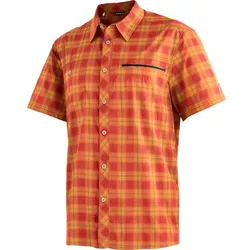 MAIER SPORTS Herren Hemd Kasen S/S 1/2 Arm, yellow/red check, 54