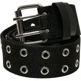 URBAN CLASSICS Unisex TB5247-Polyester Eyelet Belt Black/Silver, L/XL