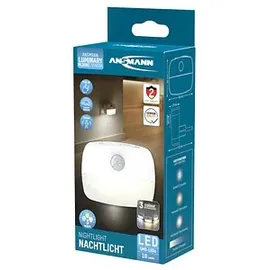 Ansmann Sensor-Nachtlicht NL30 AC 1600-0778 Nachtlicht mit Bewegungsmelder Rechteckig LED Warmweiß Weiß