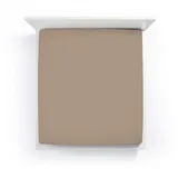 Formesse Spannbettlaken Bella Donna Jersey-Elasthan 120 x 200 - 130 x 220 cm braun