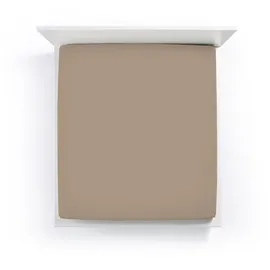 Formesse Spannbettlaken Bella Donna Jersey-Elasthan 120 x 200 - 130 x 220 cm braun