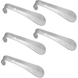 DURANTEY 5 Stück Schuhanzieher Kurz Schuhlöffel 15CM Schuhlöffel Schuhanzieher Metall Shoehorn Aufhängbar Schuhlöffen Durable Schuhanzieher Schuhlöffel Edelstahl für Alle Fußgrößen Reisen Mann Frauen - 15*4.5*4cm