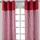 Homescapes dekorativer Vorhang Ösenvorhang Dekoschal Thick Stripes im 2er Set, rot weiß, 117 x 137 cm (Breite x Länge je Vorhang), 100% Reine Baumwolle
