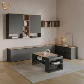 livinity® Eckkommode 80 x 50 x 40 cm Anthrazit
