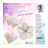 Ursus Faltblätter Transparent Bunte Herzen,