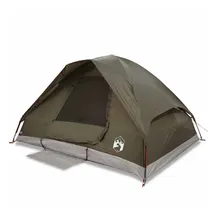 vidaXL Kuppelzelt 4 Personen Braun