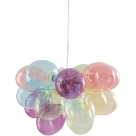 LUCANDE Hängeleuchte Diborah, Ø 40 cm, bunt, Glas, G9