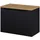 [en.casa] Waschbeckenunterschrank Skelbolu mit 2 Türen 80x60x40cm Schwarz/Eichenoptik [en.casa]