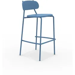 Fox Outdoor Barstuhl mit Rückenlehne blau AZ