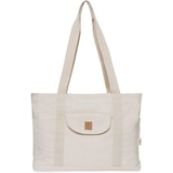 Jollein Wickeltasche Shopper Twill, Natural - Baumwolle - Kinderwagentasche - Babytasche Multifunktional - Hellbeige