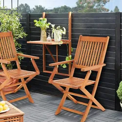 CASARIA® Balkonset 3-tlg Holz Wetterfest