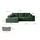 altdecor Ecksofa Cord 2-Sitzer Grün