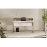 Home Affaire Schreibtisch HOME AFFAIRE "Stranda, Arbeitstisch im Skandi Style, Bürotisch in zwei Farben", beige (weiß skandi eiche), B:120cm H:92cm T:60cm, Tische, Schreibtisch, moderner Computertisch, wohnliches Home Office